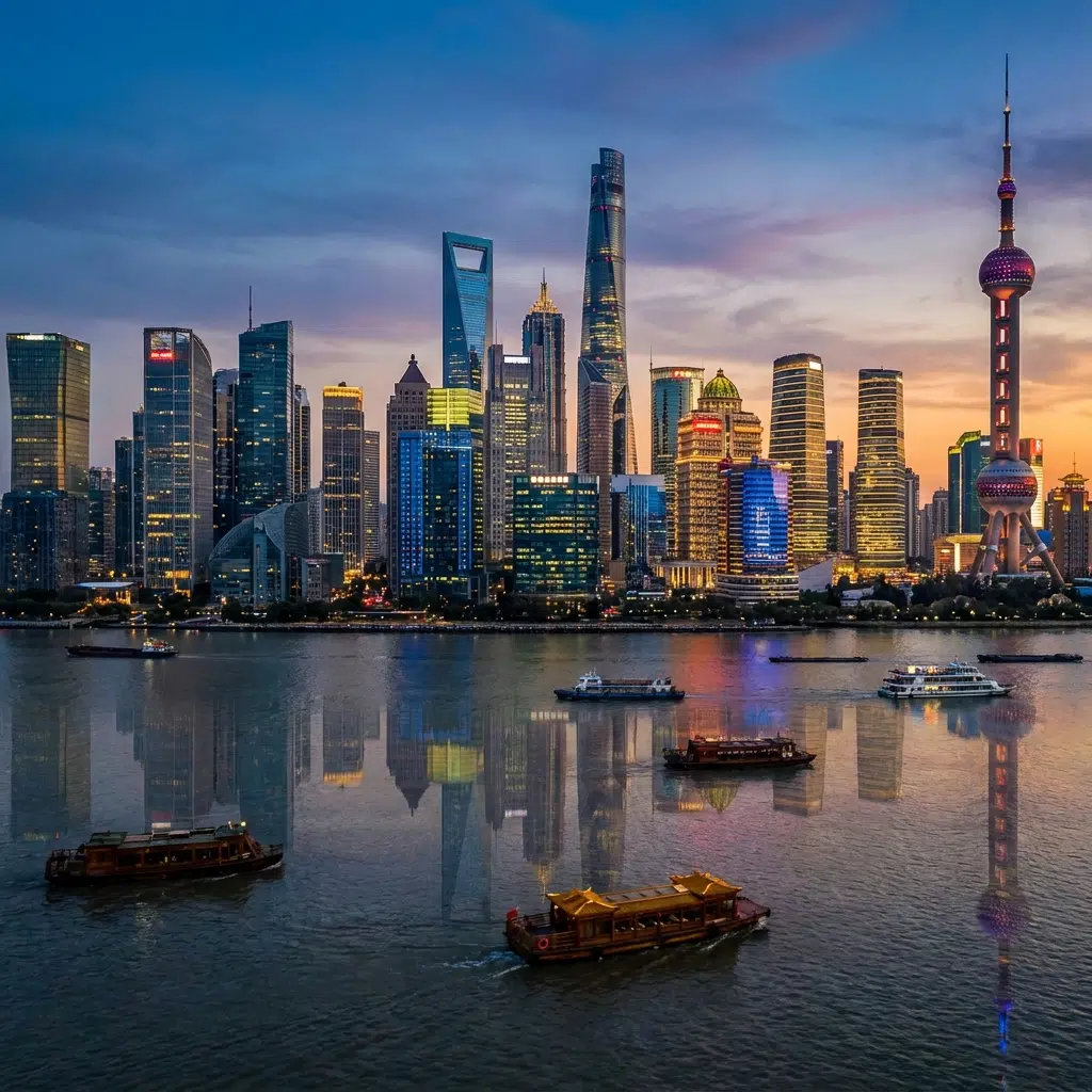 Asia city skyline